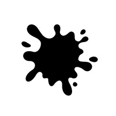 Ink blot splatter isolated