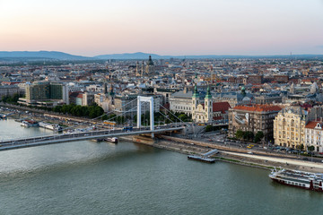 Budapest, Hungary sunset view