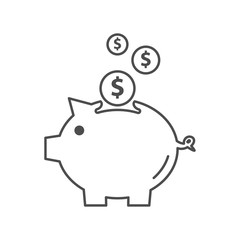 piggy bank icon vector design logo template EPS 10
