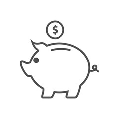 piggy bank icon vector design logo template EPS 10