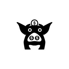 piggy bank icon vector design logo template EPS 10