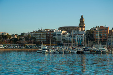 View of typical Mediterranean sea village