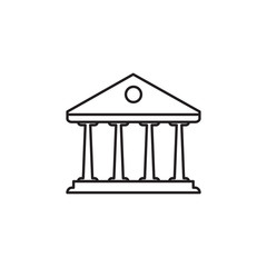 bank office building icon logo design vector template EPS 10