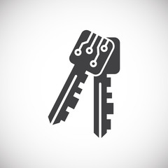 Smart key related icon on background for graphic and web design. Creative illustration concept symbol for web or mobile app