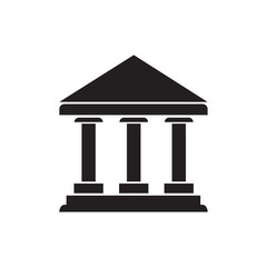 bank office building icon logo design vector template EPS 10