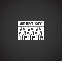 Smart key related icon on background for graphic and web design. Creative illustration concept symbol for web or mobile app