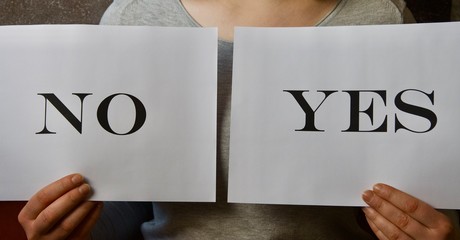 Big papers saying 