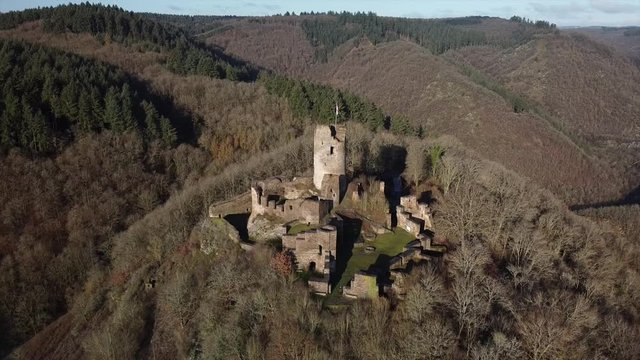 Winneburg Ruine bei Cochem, Moseltal, Rheinland-Pfalz, Deutschland