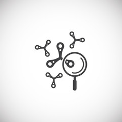 Nano tech related icon on background for graphic and web design. Creative illustration concept symbol for web or mobile app