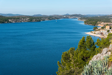 Panoramic View Of Sibenik And The Canal