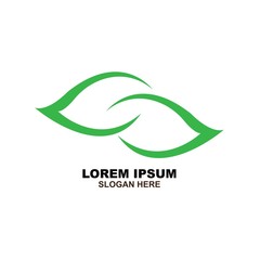 Eco icon green leaf vector illustration