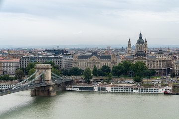 Fototapeta premium Budapest, Hungary cityscape and urban skyline