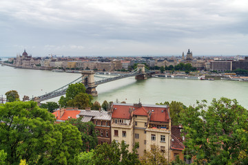 Obraz premium Budapest, Hungary cityscape and urban skyline