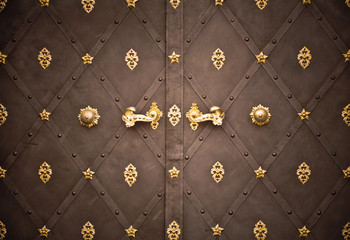 Royal gate with golden ornaments