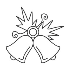 bell and christmas bells icon design vector logo template EPS 10