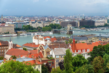 Obraz premium Budapest, Hungary cityscape and urban skyline