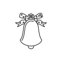 bell and christmas bells icon design vector logo template EPS 10