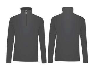 Grey fleece long sleeve. vector © marijaobradovic