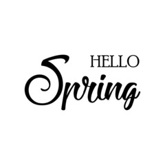 Trendy script lettering design Hello Spring