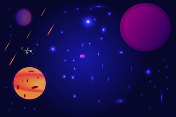 planets in outer space