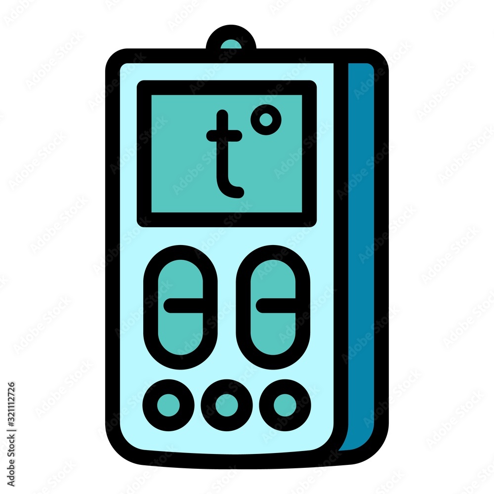 Poster conditioner remote control icon. outline conditioner remote control vector icon for web design isola