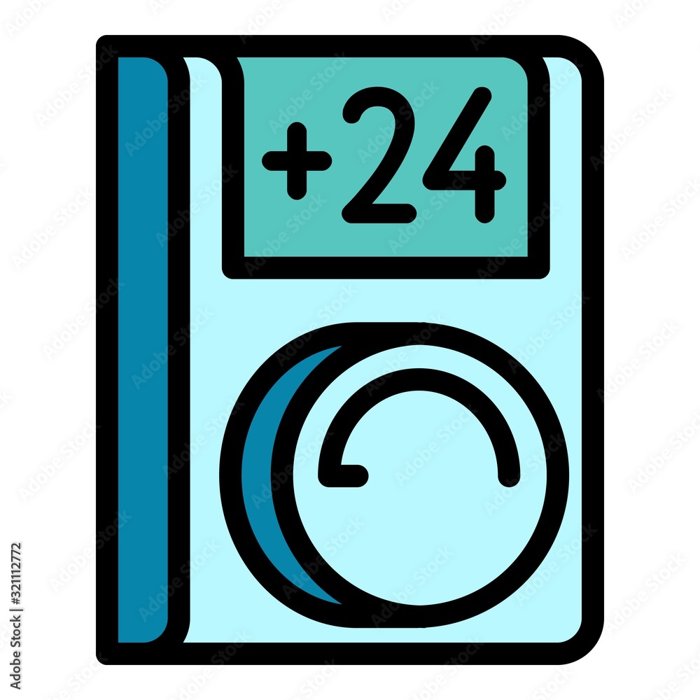 Poster conditioner remote control icon. outline conditioner remote control vector icon for web design isola