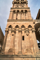 Belfry of Saint Dujma Cathedral in the city of Split, Croatia..