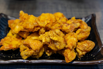 Close up shot of the delicious popcorn chicken