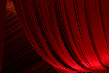 Fototapeta premium Red Curtain Background