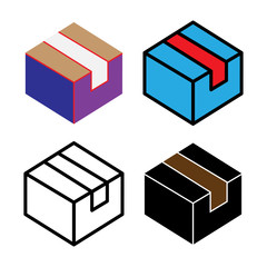 box icon design vector logo template EPS 10