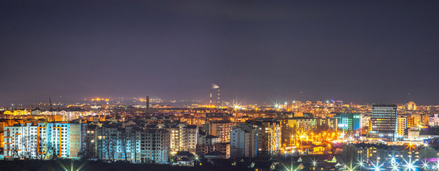 Fototapeta premium Panorama of the night city