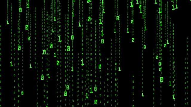 Matrix effect on a black background overlay 4K