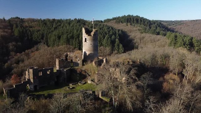 Winneburg Ruine bei Cochem, Moseltal, Rheinland-Pfalz, Deutschland