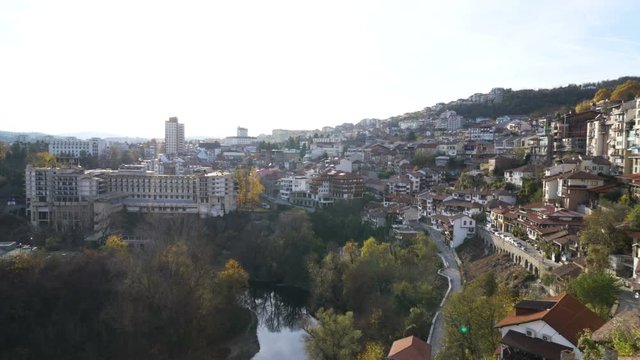 Beautiful View from Tsarevets Mountains Veliko Tarnovo 