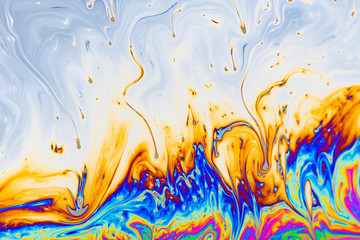 Psychedelic, multicolored soap bubble abstract background