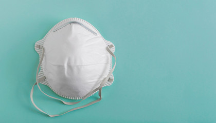 White medical mask isolated. Face mask protection against pollution, virus, flu and coronavirus....