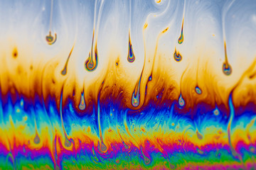 Psychedelic, multicolored soap bubble abstract background