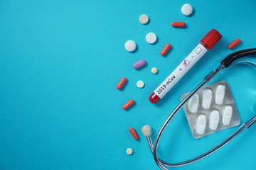 Coronavirus treatment concept. Novel coronavirus - 2019-nCoV. Protective medical mask and...