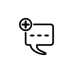 bubble speech icon design vector logo template EPS 10