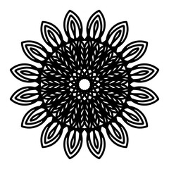 Abstract mandala on white background
