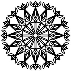 Abstract mandala on white background