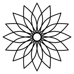Abstract mandala on white background