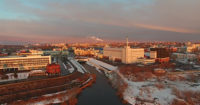Sunset in Tomsk