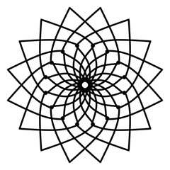 Obraz premium Abstract mandala on white background