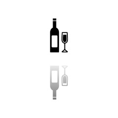 Wine icon flat