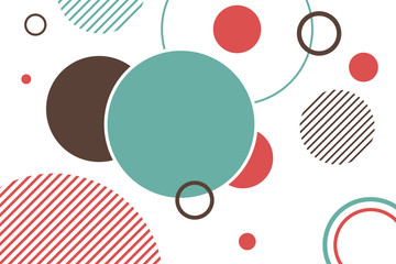 Abstract round circles illustration. Vector minimalism concept design background.