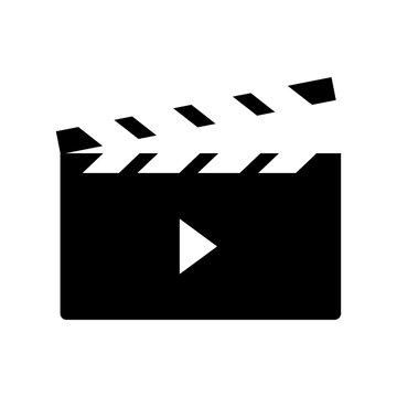 recommend clip art: clapper icon vector design logo template EPS 10