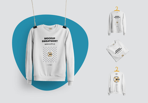 4 Mockups of Isolated Sweatshirts