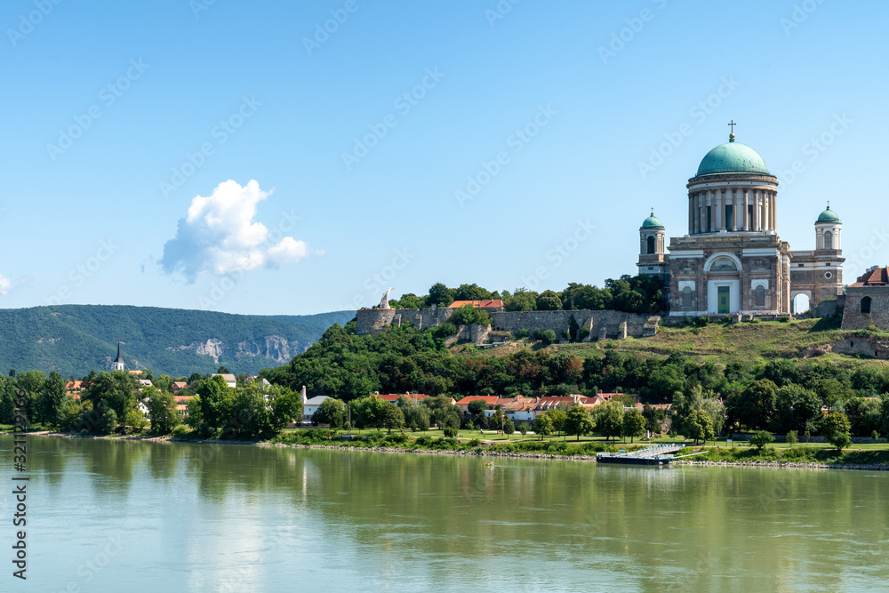 Wall mural esztergom - historic hungarian town along the danube river