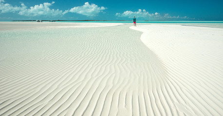 Man at Sandy Cay, Bahamas